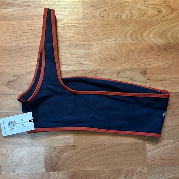 Contrast One Shoulder Sports Bra - M - Picture 3 of 3